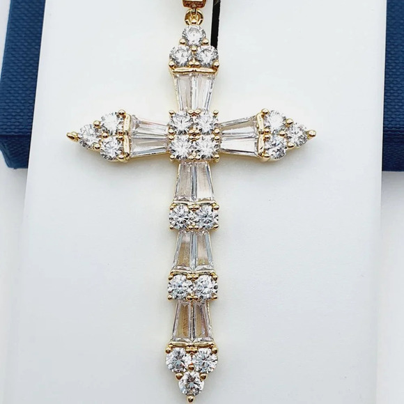 - 14K Gold Plated Cubic Zircon Pendant, EVBRS520 - Picture 4 of 10